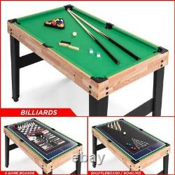 10-in-1 Combo Game Table Set 2x4ft with Billiards, Foosball, Ping Pong, & More