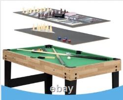 10-in-1 Combo Game Table Set with Pool, Foosball, Ping Pong 2ft x 4ft