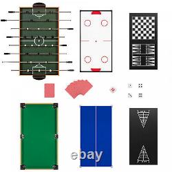 10-in-1 Combo Game Table Set with Pool Foosball Ping Pong Hockey Bowling Chess FUN