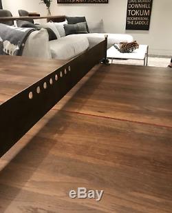 108 Rustic Industrial Modern Wood Ping Pong Dining Conference Table Leather Net