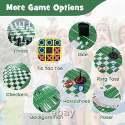 15-in-1 Combo Game Table Set with Hockey Billiard, Ping Pong Bowling Chess