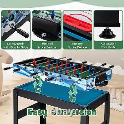 15-in-1 Combo Game Table Set with Hockey Billiard, Ping Pong Bowling Chess