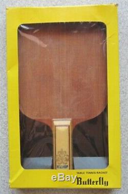 1970's BUTTERFLY HI-CHOP 3 PLY BLACK TAG TABLE TENNIS PING PONG RACKET MIB
