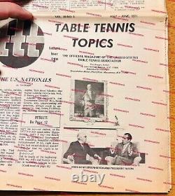 1971 Table Tennis Topics Magazine Richard Nixon China Ping Pong Diplomacy