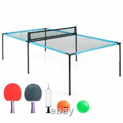 2-In-1 Mesh Volleyball Tennis Table Ping Pong Table Game Set Indoor Outdoor