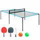 2-in-1 Mesh Volleyball Tennis Table Ping Pong Table Game Set Indoor Outdoor