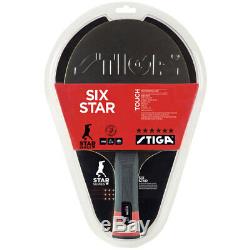 2pc Stiga Touch 6 Star Table Tennis Bat Ping Pong Game Racket Blk/Rd withWRB ACS