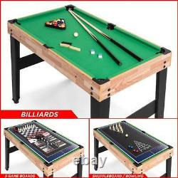 2x4ft 10-in-1 Combo Game Table Set Pool Foosball Ping Pong Hockey Bowling Chess