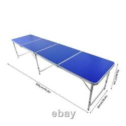 3 Foot Portable Aluminum Alloy Beer Pong Table Desk Folding Outdoor Indoor Party