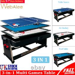 3 in 1 Pool Table Tennis slide Hockey Games Table Accessories FAST DELIVERY