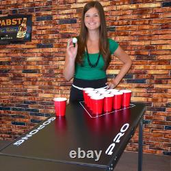 36 Inch Tall 8 Foot Premium Beer Pong Table Folding Portable Party Game Table