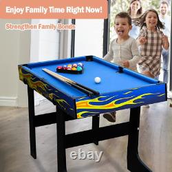 4-In-1 Multi Game Combination Table Set, 48 Mini Foosball, Ping Pong, Pool Tabl