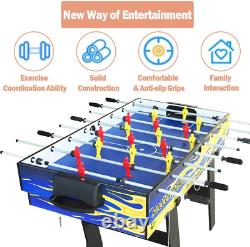 4-In-1 Multi Game Combination Table Set, 48 Mini Foosball, Ping Pong, Pool Tabl