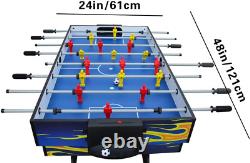 4-In-1 Multi Game Combination Table Set, 48 Mini Foosball, Ping Pong, Pool Tabl