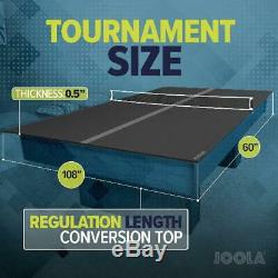 4 Piece Conversion Table Tennis Top With Ping Pong Net Set Regulation Size 9 x 5