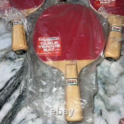 4 Vintage Table Tennis Bat Ping Pong Paddle Official Sportcraft Japan Complete