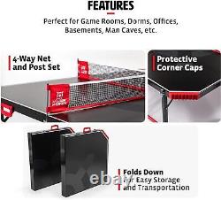 4-Way Table Tennis Hyper Pong All Accessories Included 2 to 4 Players