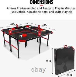 4-Way Table Tennis Hyper Pong All Accessories Included 2 to 4 Players