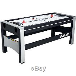 4 in 1 Air Hockey Ping Pong, Pool Table, Billiards Swivel Game Room 72 Games