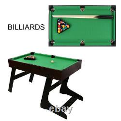 4in1 Arcade Table Air Hockey Foosball Ping Pong Billiards Fun Game Room 4ft