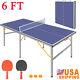 6' Portable Ping Pong Table Folding Indoor Outdoor Sport Tennis Table Set With Net