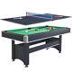 6-ft Pool Table With Table Tennis Top Black With Green Felt