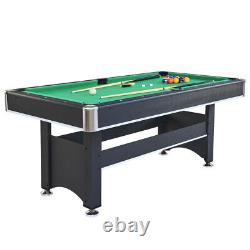 6-ft Pool Table with Table Tennis Top Black with Green Felt