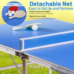 60 Inch Portable Tennis Ping Pong Folding Table with Accessories