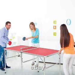 60 Outdoor Indoor Folding Tennis Ping Pong Table 2 Paddles and Balls Included