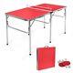 60 Portable Table Tennis Ping Pong Folding Table With Accessories Indoor Game Red