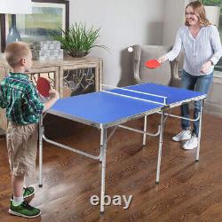 60 Portable Table Tennis Ping Pong Folding Table withAccessories Indoor Game