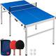 6x3ft Portable Ping Pong Table Game Set, Folding Indoor Outdoor Table Tennis For