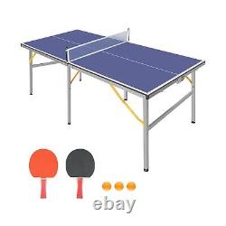 6X3ft Mid-Size Table Tennis Tables Indoor/Outdoor Portable Ping Pong Table