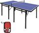 6ft Foldable Indoor Outdoor Table Tennis Table With Net, 2 Table Tennis Paddles