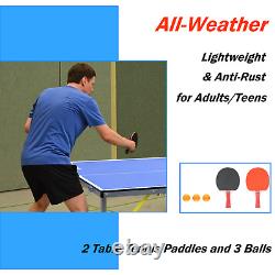 6ft Foldable Ping Pong Table Set for Indoor & Outdoor Games