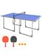 6ft Mid-size Table For Indoor & Outdoor Games With Net, 2 Table Tennis Paddles