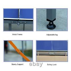 6ft Mid-Size Table Tennis Table Foldable & Portable Ping Pong Table Set