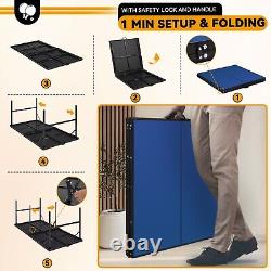 6x3ft Mid-Size Ping Pong Table Portable Table Tennis Table Adjustable Feet