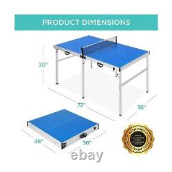 6x3ft Portable Ping Pong Table Game Set, Folding Indoor