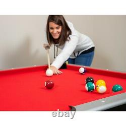 7 Foot Pool Table + Table Tennis Top Includes Billiard + Ping Pong Accessories