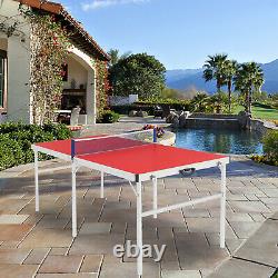 72 Indoor Outdoor Tennis Table Ping Pong Sport Foldable withNet Post Racket Set