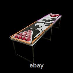 8' BEER PONG Game Folding Tailgate Portable Table -Sexy Squad Girls Silhouette