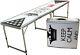 8' Beer Pong Portable Folding Table Aluminum Led Lights Cup Holder Keep Calm
