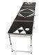 8' Beer Pong Table Lightweight & Portable With Carrying Handles By (black)