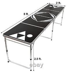 8' Beer Pong Table Lightweight & Portable with Carrying Handles by Red Cup