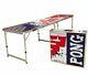 8 Ft Beer Game Tailgate Folding Expandable Table Beer Pong Red White Blue