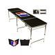 8' Folding Beer Pong Table With Bottle Opener, Ball Rack And 6 Pong Balls