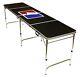 8' Folding Beer Pong Table With Bottle Opener Ball Rack And 6 Pong Balls Ba