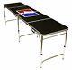 8' Folding Beer Pong Table With Bottle Opener Ball Rack And 6 Pong Balls Sp