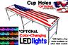 8-foot Beer Pong Table With Optional Cup Holes & Led Glow Lights America